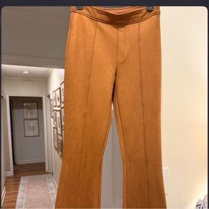 SPANX Camel High-Rise Flare Trousers
